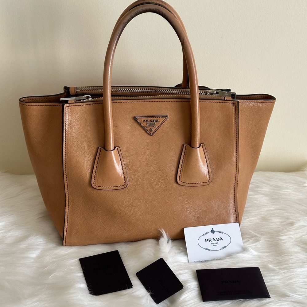 Prada Tan Leather Satchel
